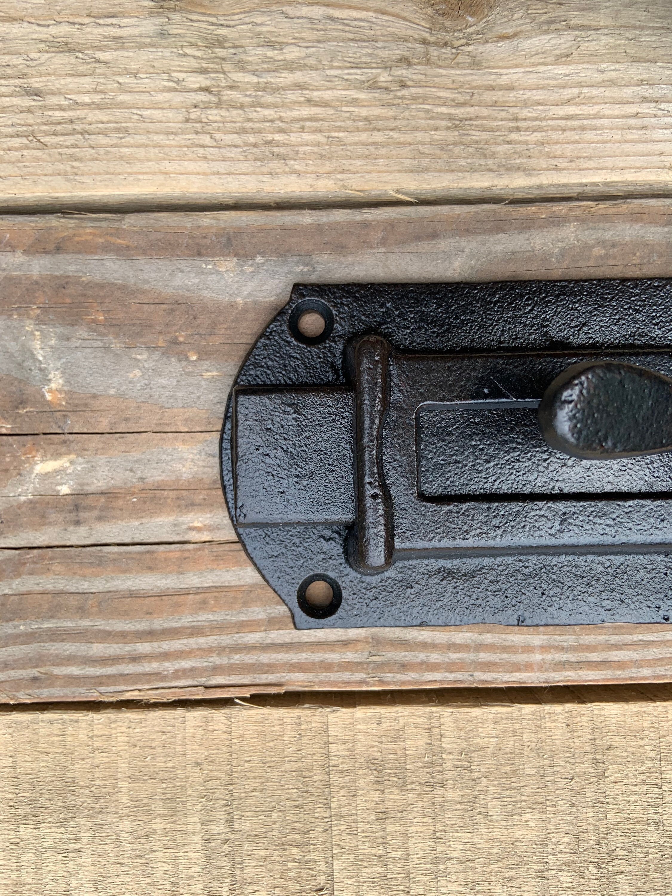 Locking Barn Door Gate Latch / Large Cast Iron Latch / Antique Etsy