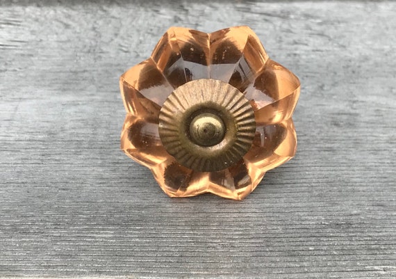 Amber Glass Knob Dresser Drawer Pull Cupboard Cabinet Etsy
