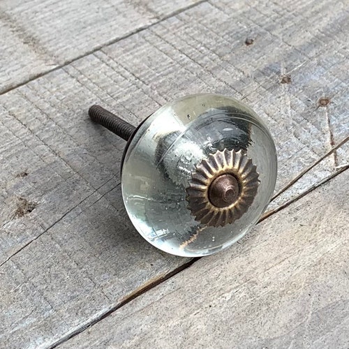 Knob Glass Dresser Knob Vintage Style Drawer Pulls Etsy