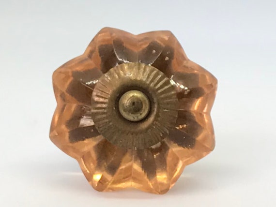 Amber Glass Knob Dresser Drawer Pull Cupboard Cabinet Etsy