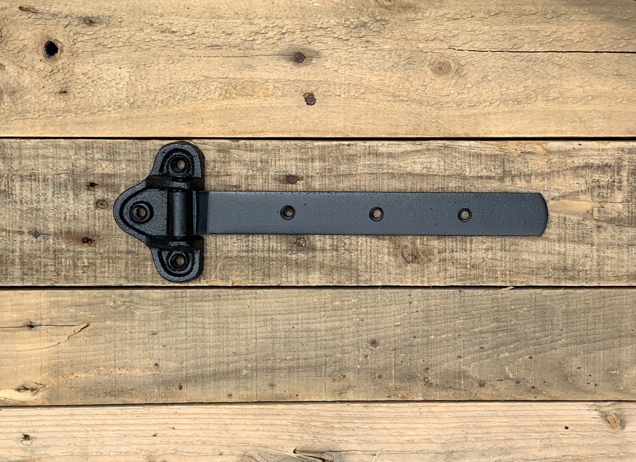 Barn Door Hinge, Garden Gate Decorative Strap Hinge, Large Shed Spade T Hinge,  Cast Iron Old World Reproduction, Heavy Duty Hardware