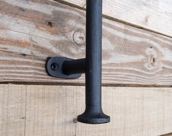 Barn Door Pull, Cast Iron Sliding Door Handle, Garden Gate Garage Double Door Pull Handle, Modern Style Grab Bar  - Dish Towel Holder