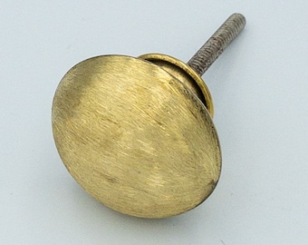 Brushed Brass Cabinet Knob: Lightweight Gold Drawer Pull