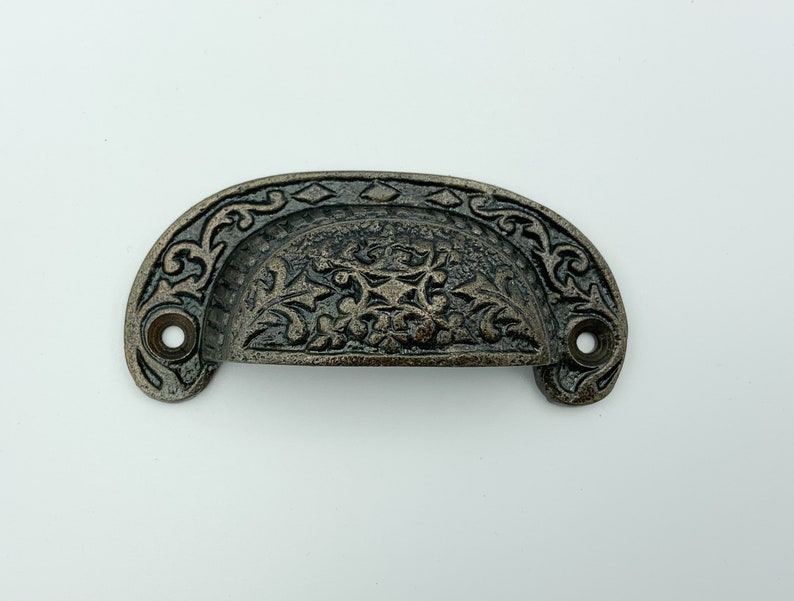 Drawer Pull, Cast Iron Cup D Dresser Handle, Cupboard Cabinet Cup Knob ...