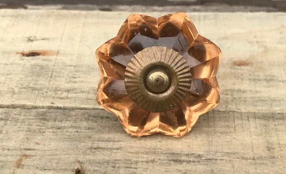 Amber Glass Knob Dresser Drawer Pull Cupboard Cabinet Etsy