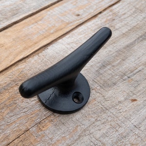 Boat Cleat Hooks, Outdoor Towel Hooks, Nautical Drawer Pulls, Black Curtain Drapery Ties, Cast Iron Rope Cleat Hooks