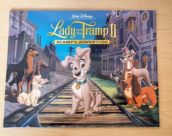 SEALED Lady and the Tramp II: Scamp's Adventure 2001 Disney Store Exclusive Commemorative Lithograph Portfolio Set of 4, 14 x 11.