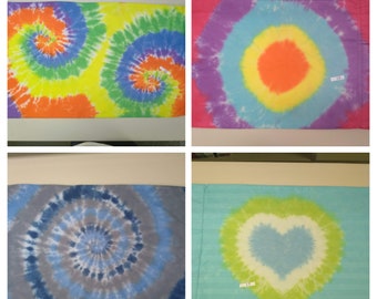 Tie-Dyed Pillowcase-Standard or King Size-Great Gift Idea - repurposed pillow cases-Great for Kids and Adults, Many colors and Patterns