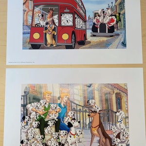 101 Dalmations II Patch's London Adventure Disney Store Exclusive Commemorative Lithograph Portfolio Set of 4, 14 x 11. Tri-Fold Portfolio image 5
