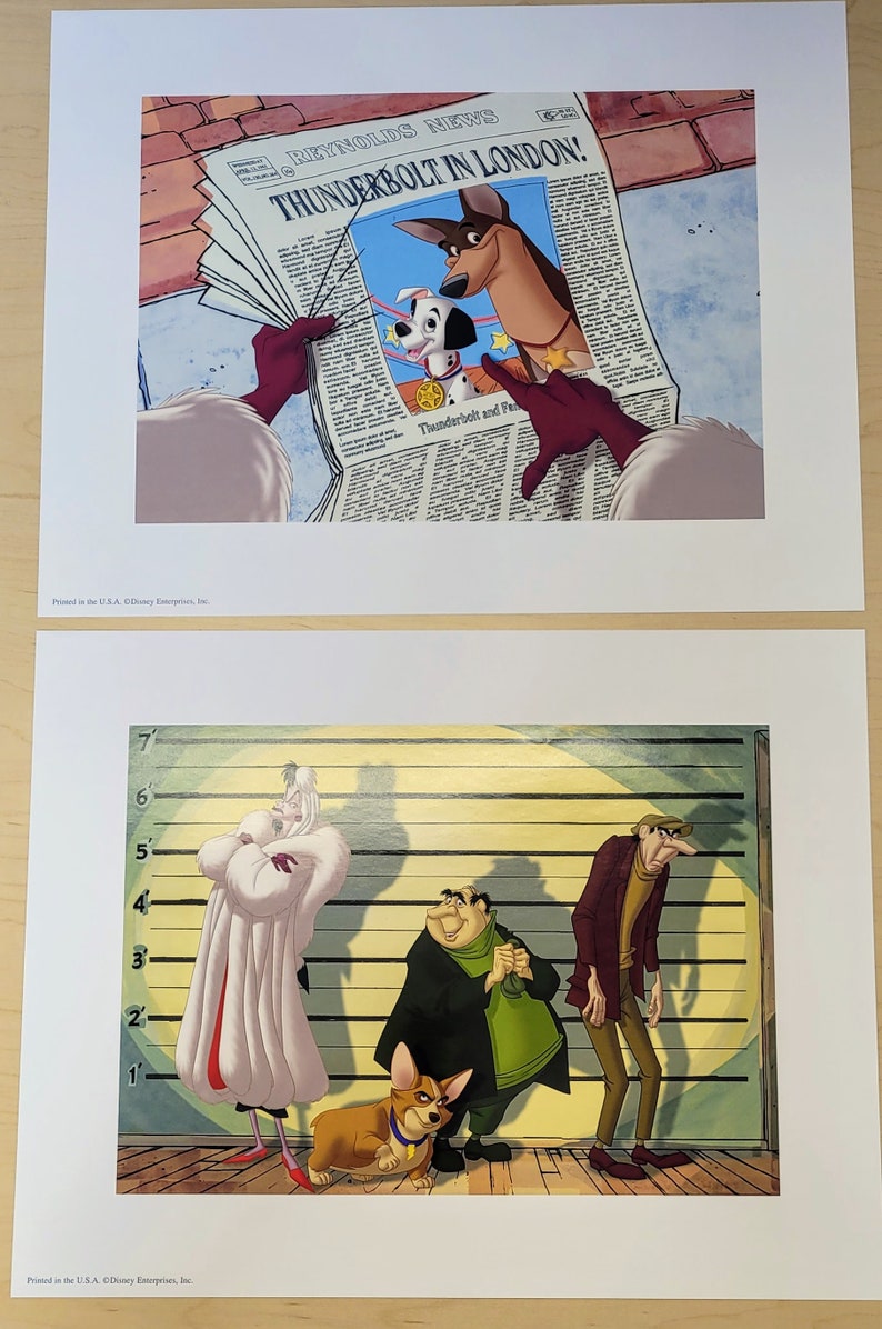 101 Dalmations II Patch's London Adventure Disney Store Exclusive Commemorative Lithograph Portfolio Set of 4, 14 x 11. Tri-Fold Portfolio image 6