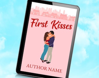 Vorgefertigte Romanze Ebook Hülle: Illustriertes RomCom Design