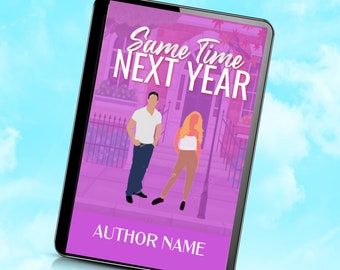 Vorgefertigte Romanze Ebook Hülle: Illustriertes RomCom Design