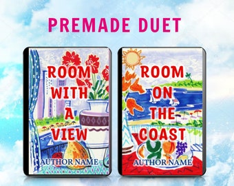 Illustrierte Romanze Ebook Cover Design: Küsten & Stadtansichten