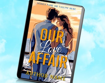 Vorgefertigtes Romanze Ebook Cover: Illustriertes Paar Design