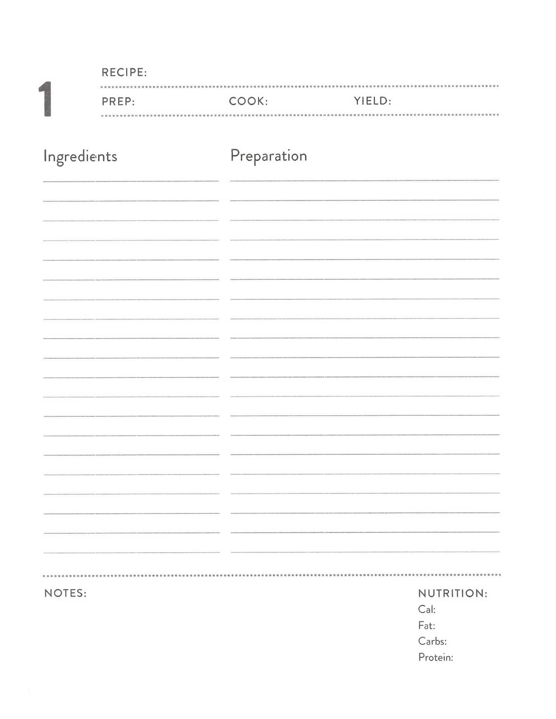 Recipe Lemon Pattern Blank Recipe Journal To Write In Etsy