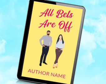 Illustrierte Romanze Ebook Cover Design: Vorgefertigtes RomCom Buch Cover