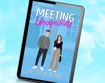 Vorgefertigte Romanze Ebook Hülle: Illustriertes RomCom Design