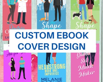 Custom Ebook Cover Designs, Custom Book Cover, Digital Book Cover, Romance Writer Cover Design, Indie Book Cover, Illustrated Cover, Novel