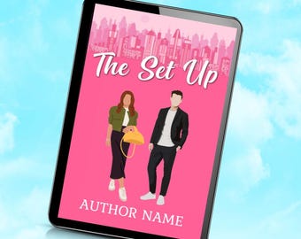 Vorgefertigte Romanze Buchhülle, Illustrierte Buchhülle, Cartoon Buchhülle, Vektor Buchhülle, Ebook Kindle Hülle, Diskrete Objekt Buchhülle