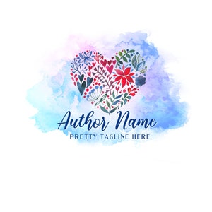 Author Logo, Heart Logo, Company Logo, Blog Logo, Website Logo, Feminine Logo, Cute Logo, Pretty Logo, Social Media Logo, Business Logo