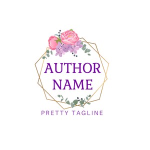 Flower Logo, Pretty Logo, Elegant Logo, Cute Logo, Feminine Logo, Author Logo, Company Logo, Website Logo, Blogger Logo