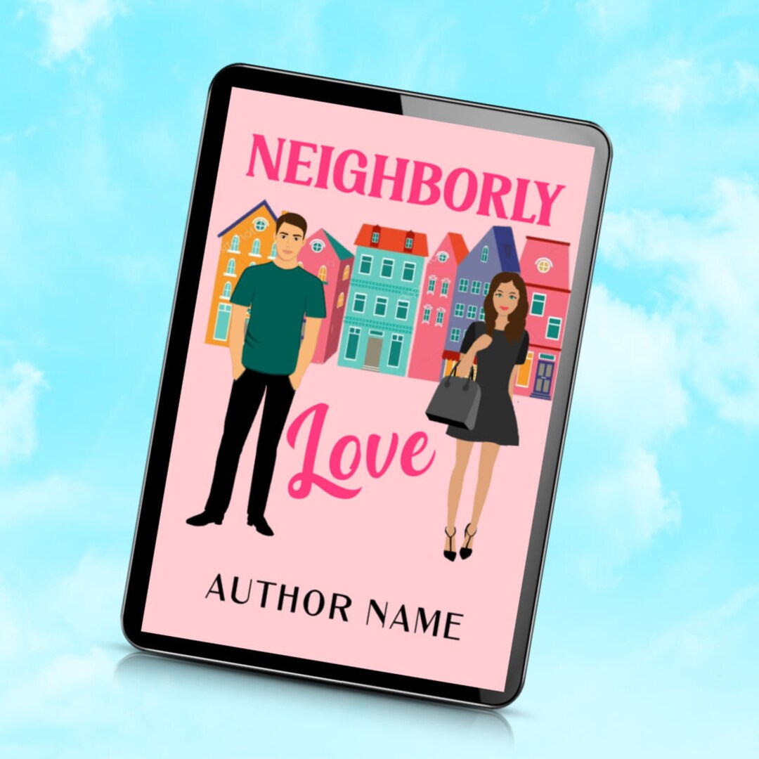 Premade Ebook Cover, Romance Book Cover Design, Illustrated Premade