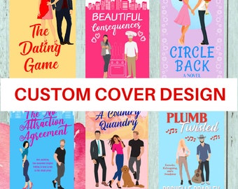 Custom Ebook Cover Design: Indie Author, Romance, Illustrated Cover, Custom Book Cover Design