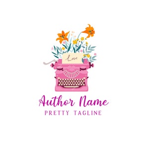 Author Logo, Company Logo, Blog Logo, Website Logo, Feminine Logo, Cute Logo, Pretty Logo, Social Media Logo, Signature Logo, Typewriter