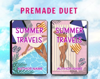 Vorgefertigtes Ebook Cover: Illustrierte Sommer Reise Design