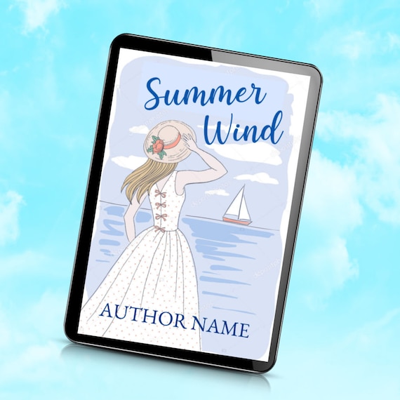 Premade Illustrated Ebook Cover: Summer Romance, Chick Lit (Digital)