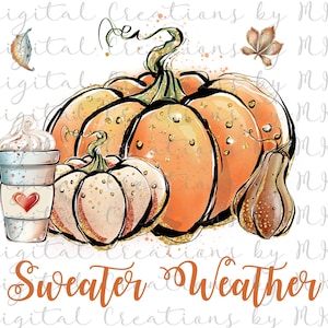 Fall Sweater Weather PNG 300 dpi Sublimation