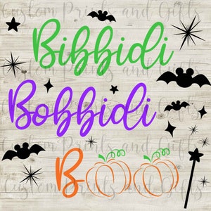 Bibbidi Bobbidi BOO Halloween PNG 300 dpi
