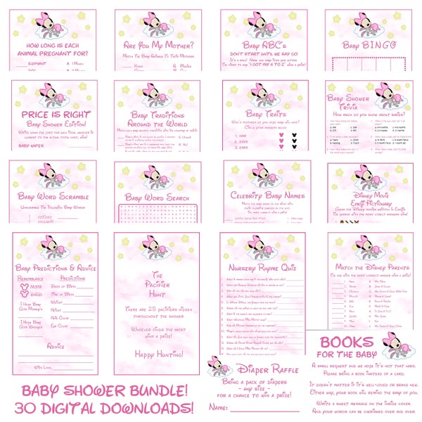 Minnie Mouse Baby Shower - Etsy