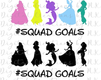 Prinsessans truppmål PNG 300 dpi, SVG-fil, Cricut, Clipart