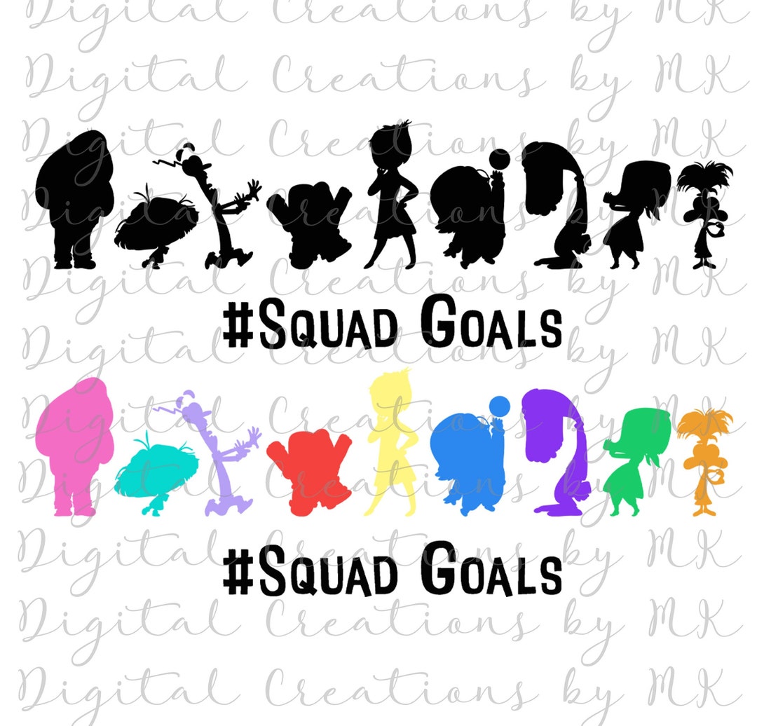Inside Out, Squad Goals, Emotions, PNG 300 Dpi File, Sublimation ...