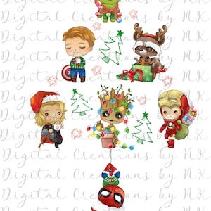 Arbre de Noël en forme de super-héros, PNG 300 dpi, Fichier numérique, Sublimation, Téléchargement instantané