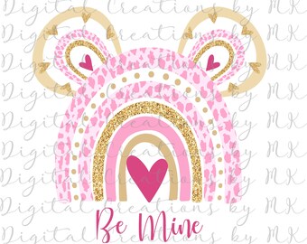 Valentine Mickey Ears, Be Mine, PNG 300 dpi, Digital File, Instant Download