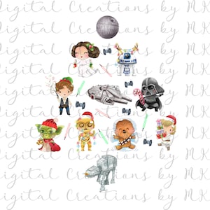 Star Wars Christmas Tree PNG 300 dpi Digital File Sublimation, Instant Download
