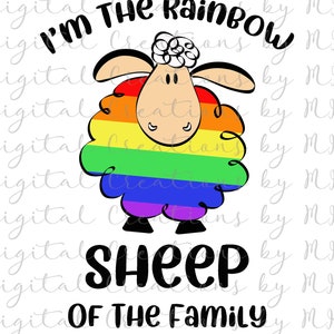 Premium Vector | A colorful font that says i'm the rainbow sheep of the