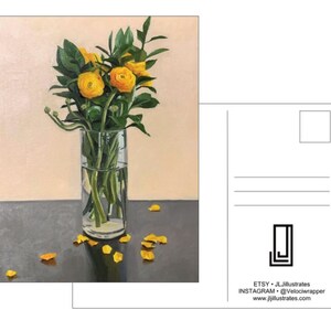 Cartão Postal de Belas Artes - Individual - Ranúnculo Amarelo