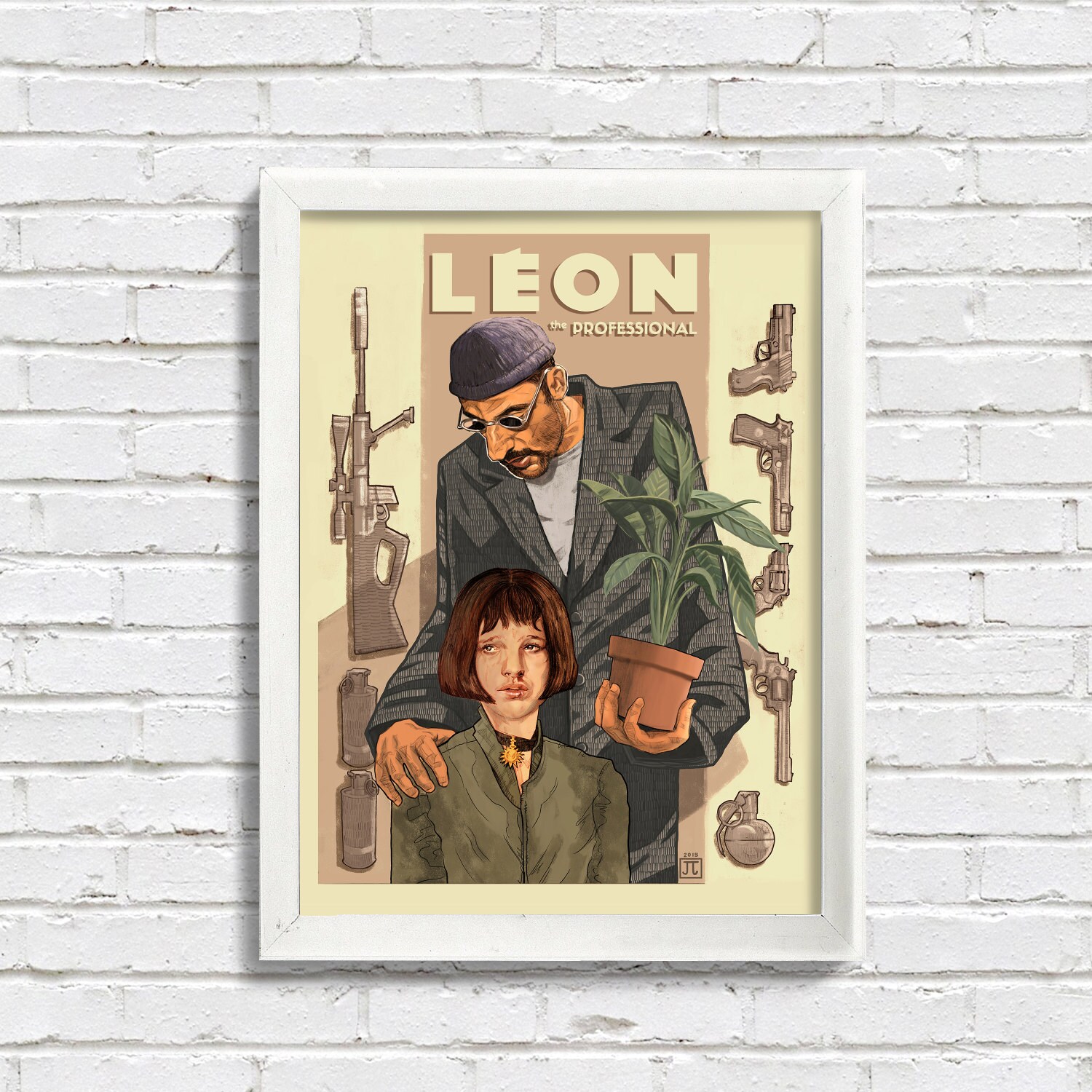 Léon Affiche du film culte vintage Retro Art Print Affiches de