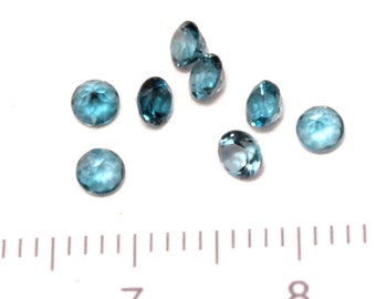 london blue topaz round cut 3mm 4pcs/L-0014