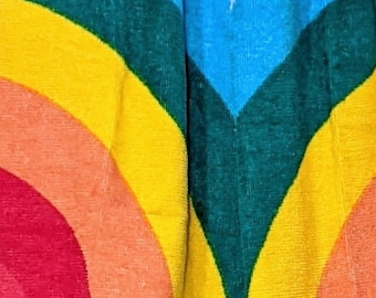 Towel Pants, Youth Small 7/8, "Rainbow Arches" Fun Print, Swimmers & Swim Teams, Comfortable, Absorbent, FUN!!
