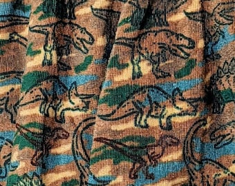 Towel Pants, Youth Small 7/8, "Dino Camo" Fun Print, Swimmers & Swim Teams, Comfortable, Absorbent, FUN!!