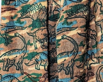 Towel Pants, Youth Medium 10/12, "Dino Camo" Fun Print, Swimmers & Swim Teams, Comfortable, Absorbent, FUN!!