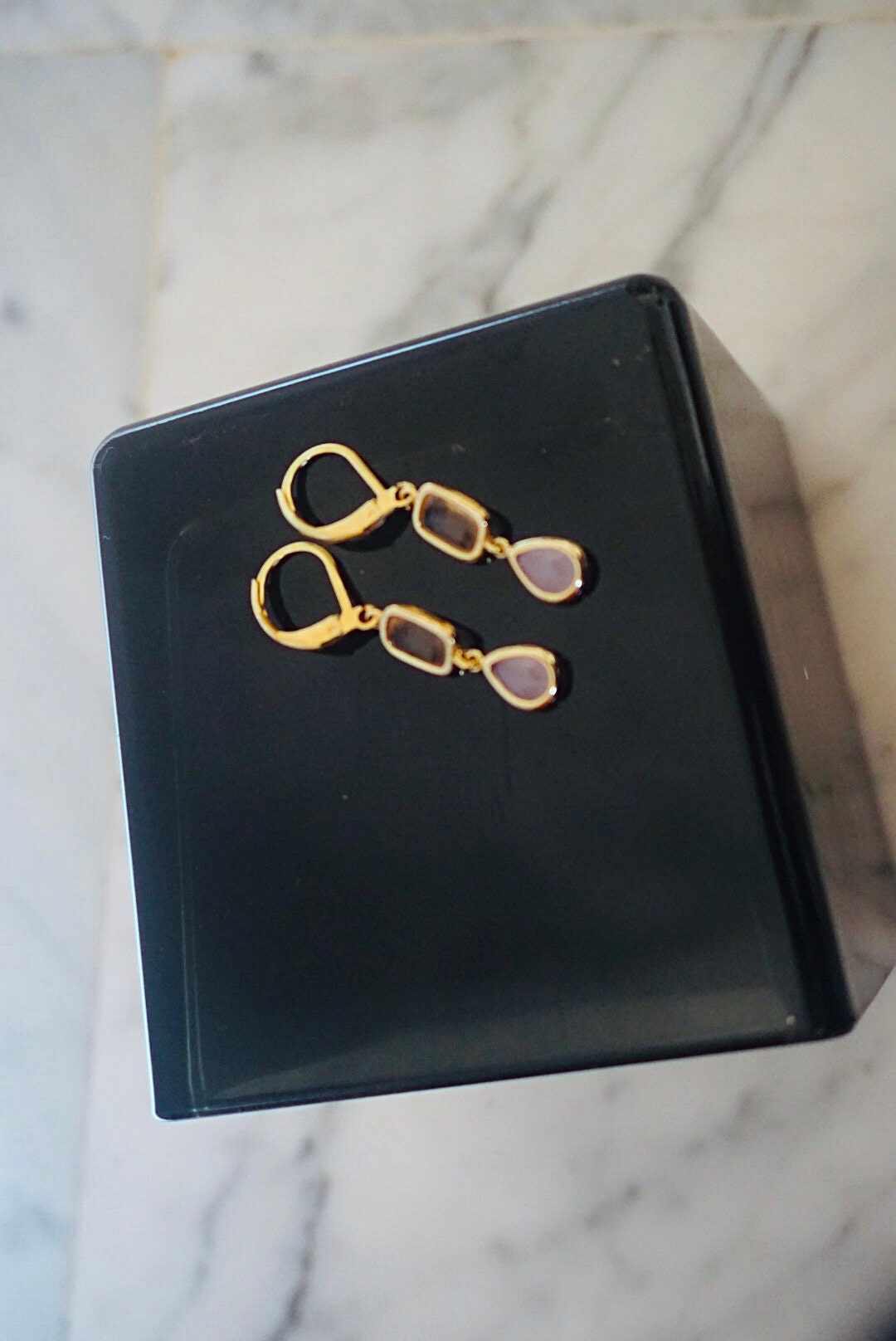 Pink Drop Earrings/ Faux Gemstone Earrings/ Pastel Pink Etsy Australia