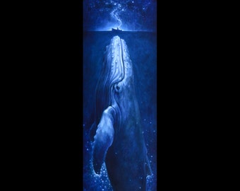 Whale Song 12"x48" stretched giclee print on canvas