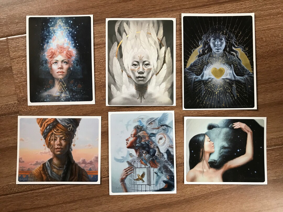 STICKER COLLECTION of 6 Paintings by Autumn Skye ART Etsy