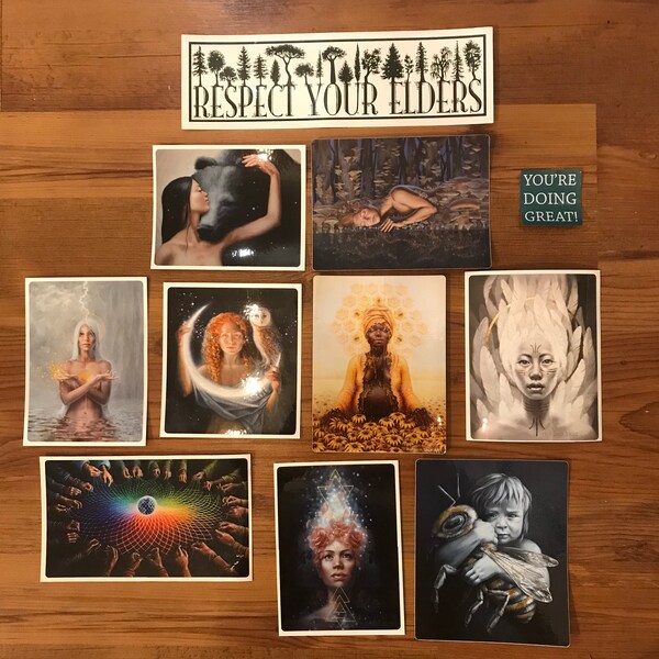 STICKER COLLECTION of 11 paintings by Autumn Skye ART