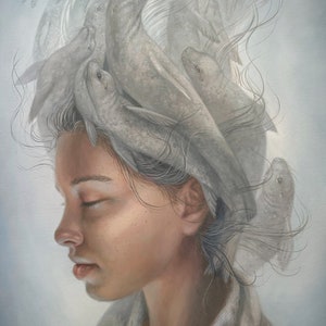CANVAS PRINT “The Selkie’s Dream” archival giclee print on canvas